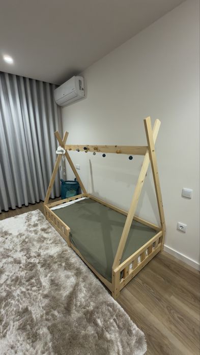 Cama Madeira Montessori + colchão