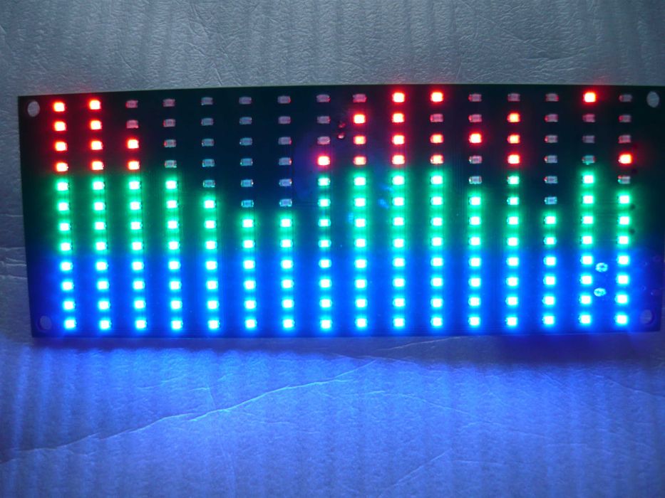 192 LED Analizator wskaźnik 8 Trybów audio spectrum widmo korektor