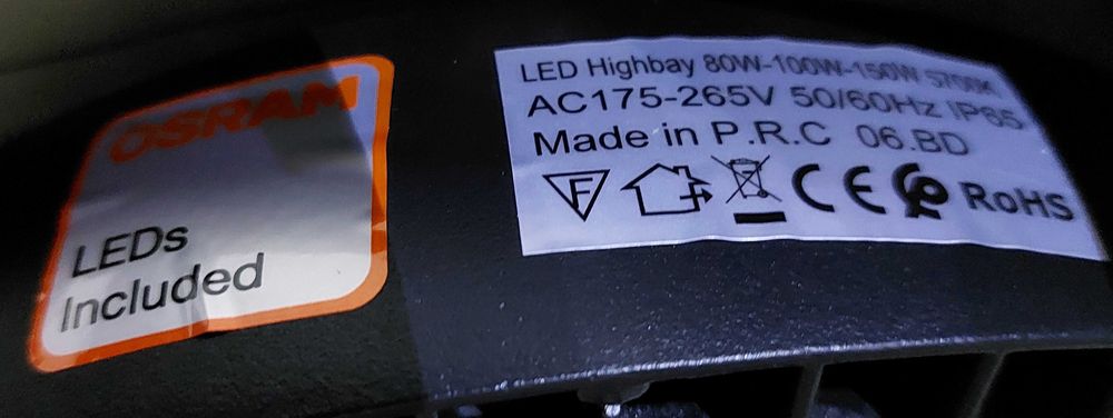 Projetor Campânula LED Industrial - Luz branca