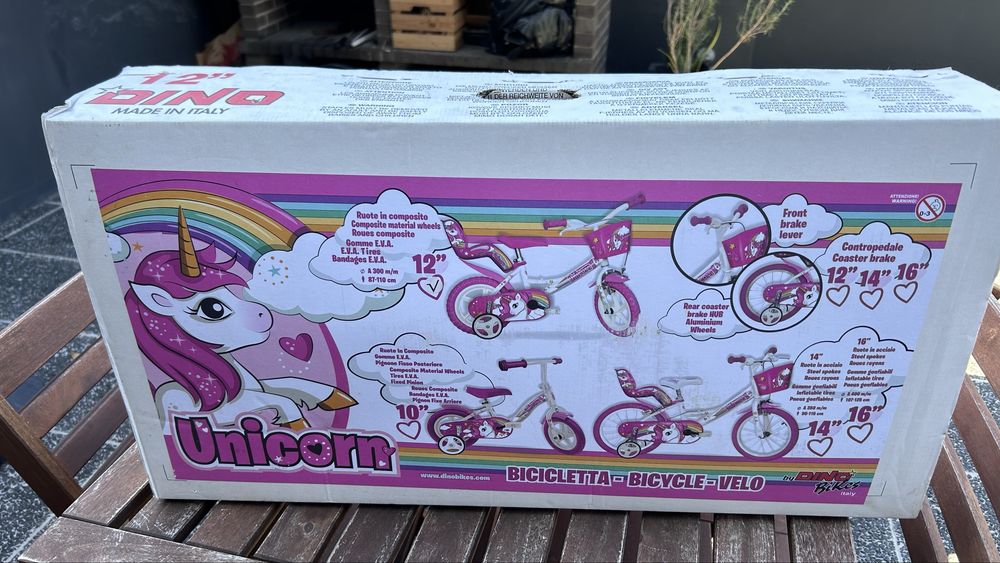 Bicicleta Dino Bike Unicorn 12’’’