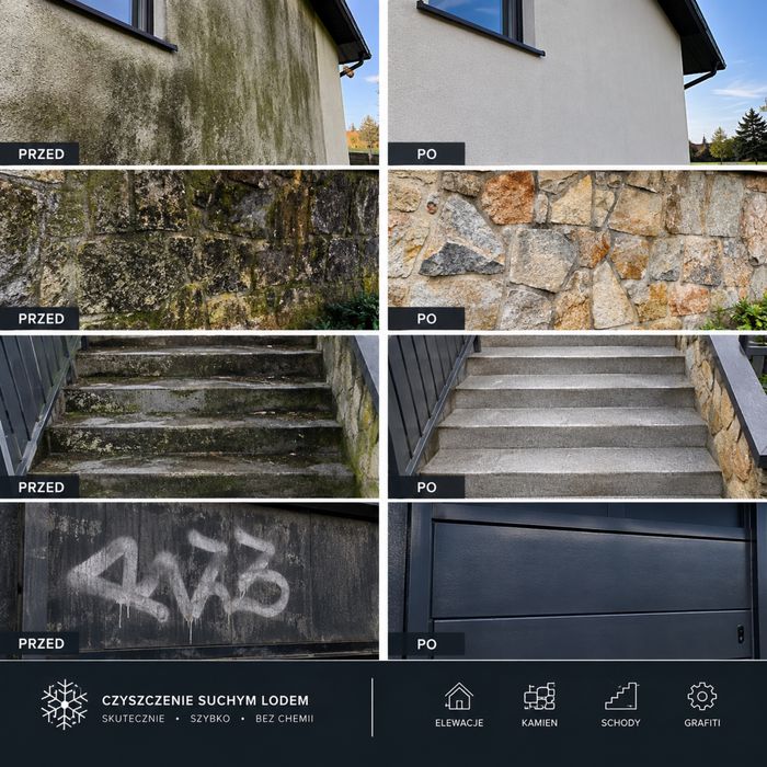 Czyszczenie suchym lodem | Świdnica +50 km | Maszyny, Elewacje, Graffiti