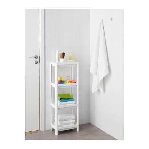 ІКЕА Стелаж VESKEN білий чорний етажерка у ванну товари ікеа