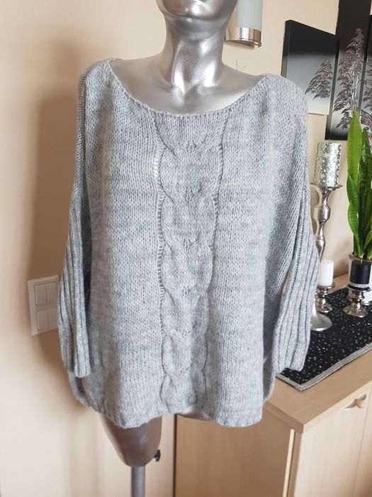 SWETER szary UNI ok L 40