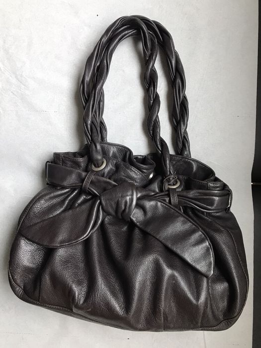 Mala Carteira Furla castanha em pele original