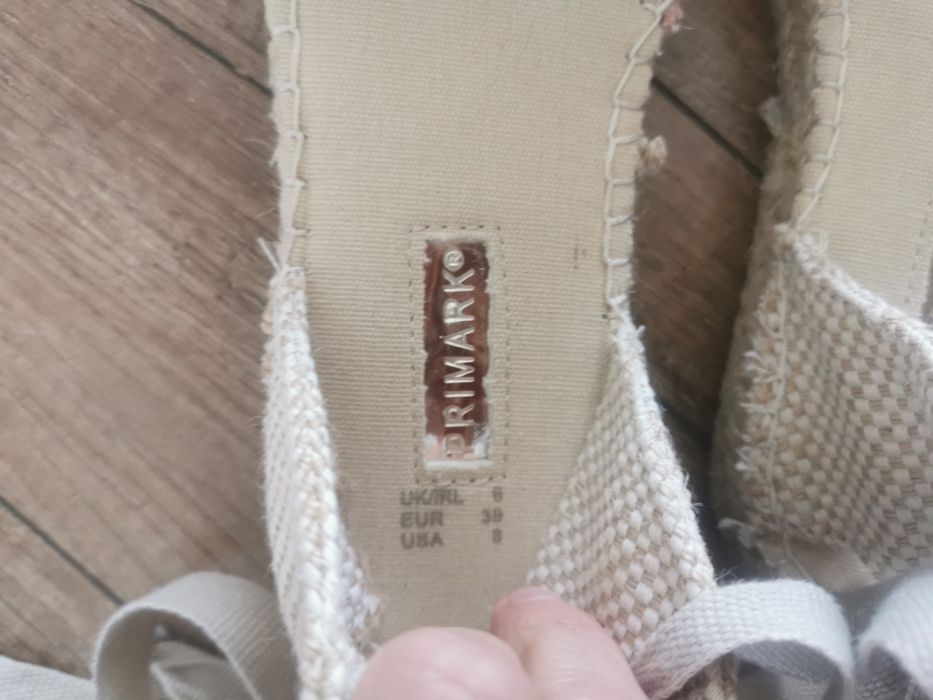 Espadryle Primark 38/39 bez róż