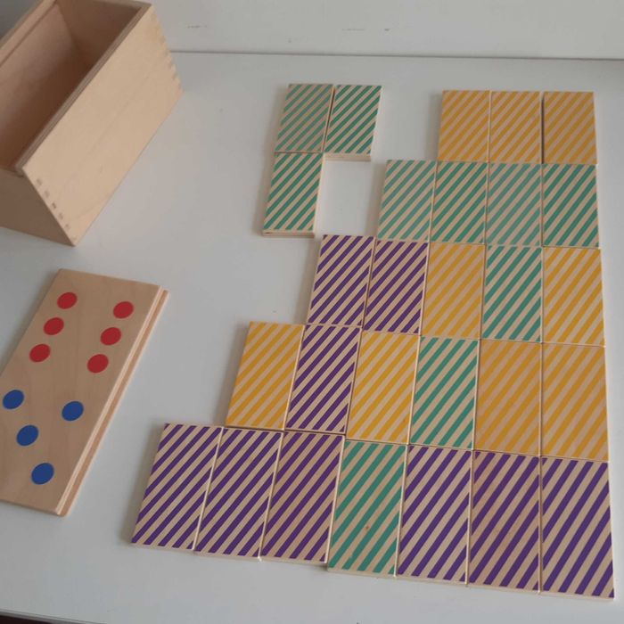 Jogo Dominó IKEA Lattjo Madeira Peças Grandes Completo