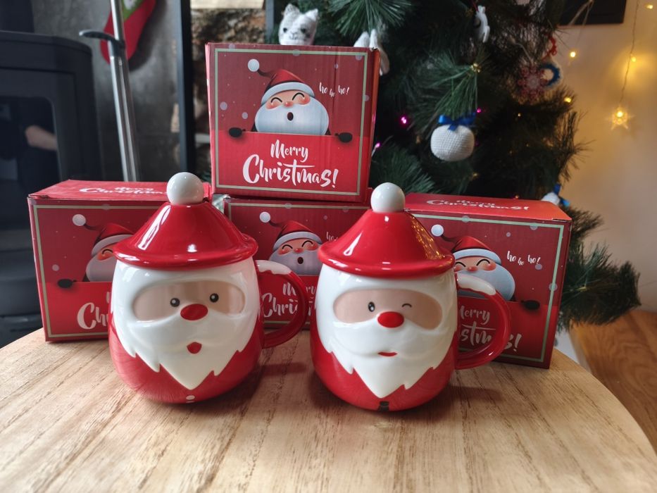 Кружка керамічна Веселий дід мороз 420 мл