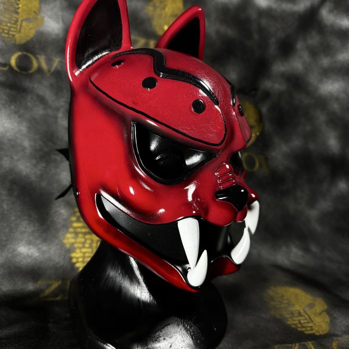 Maska japońska Kitsune– ręcznie robiona, unikat