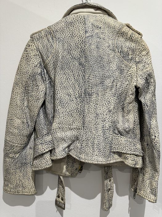 Casaco Couro Usado Pele Mulher