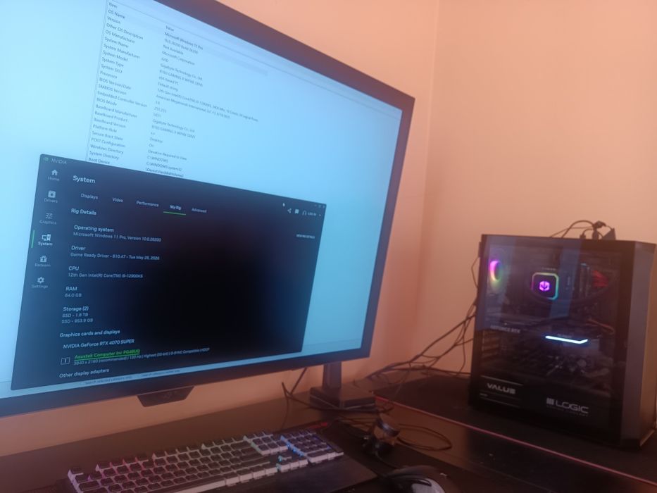 [Komputer do gier] I9, RTX 4070 super (12gb),  Chłodzenie, 64ram, 3T, jak nowy
