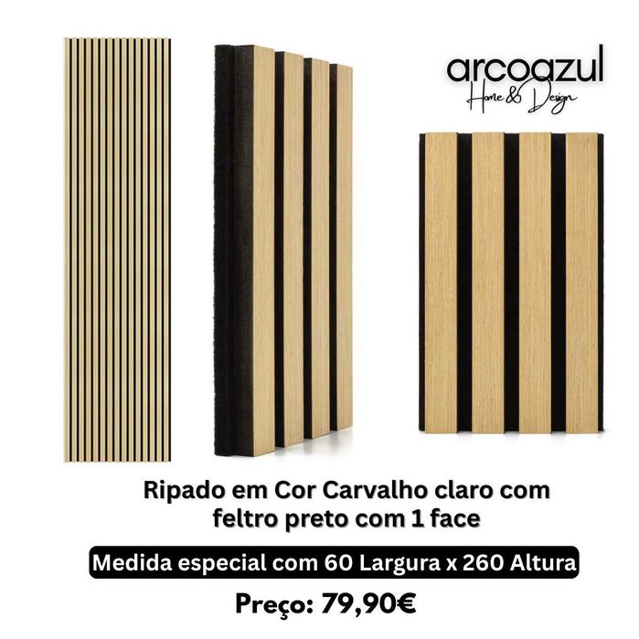 Painel Acústico Ripado com 260cm de altura By Arcoazul Design