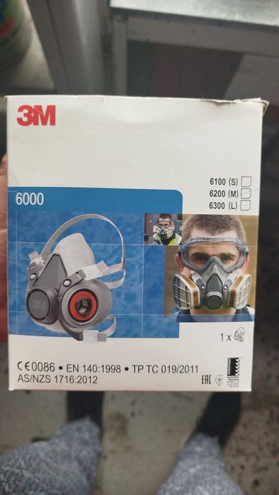 Pack of 3 Reusable 3M Half Face Respirator Masks 6200 without Filter64176336185859121