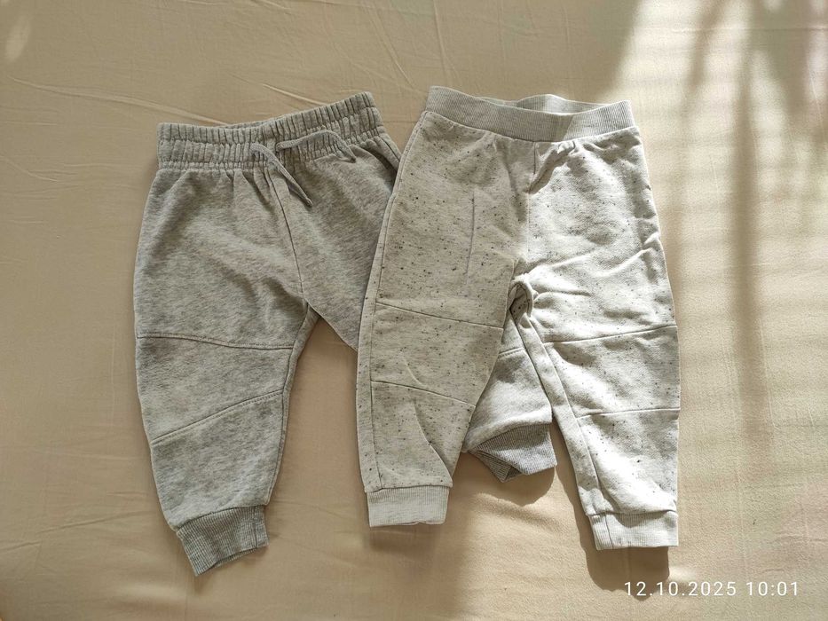2 шт. Штани спортивні 9-12 міс. 80 см. / Сірі + Сірі