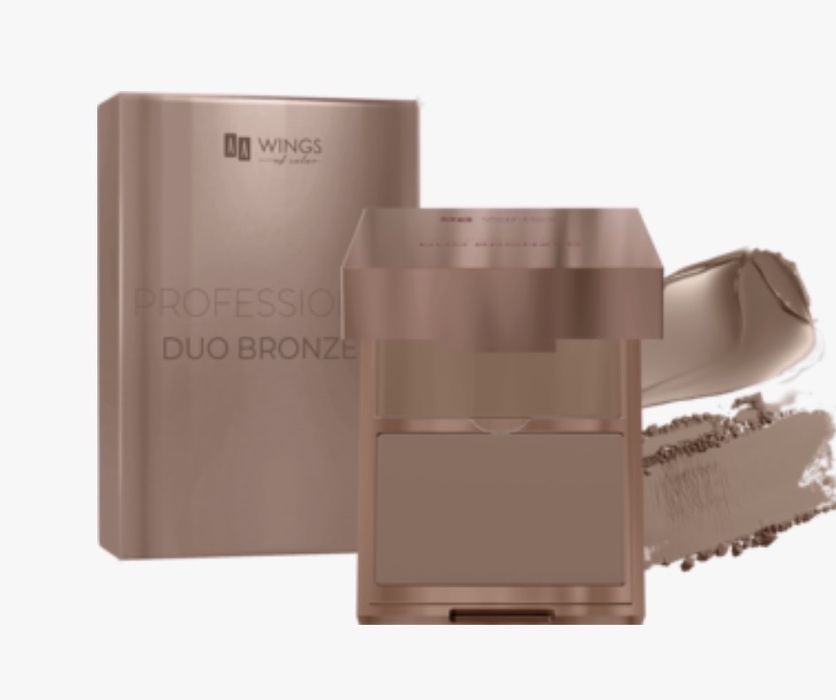 AA WINGS OF COLOR Professional Duo Paleta bronzerów do twarzy, nr 01 Shadow Veil