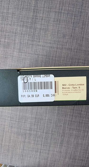 Cinta com barras lombares - World Wide Ortopedics