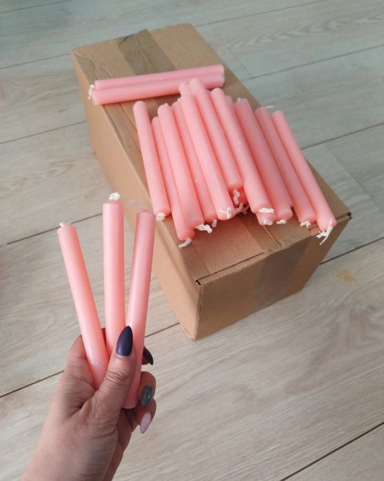 Velas rosa palito de ritual 15 cm -
caixa de 5 Kg aprox. 200 velas