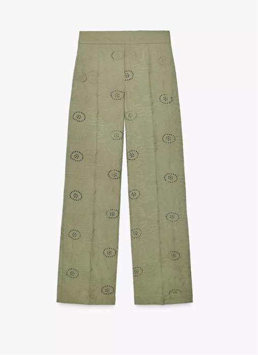 Прямі жіночі штани Zara, кюлоти із високою посадкою, брюки Zara s