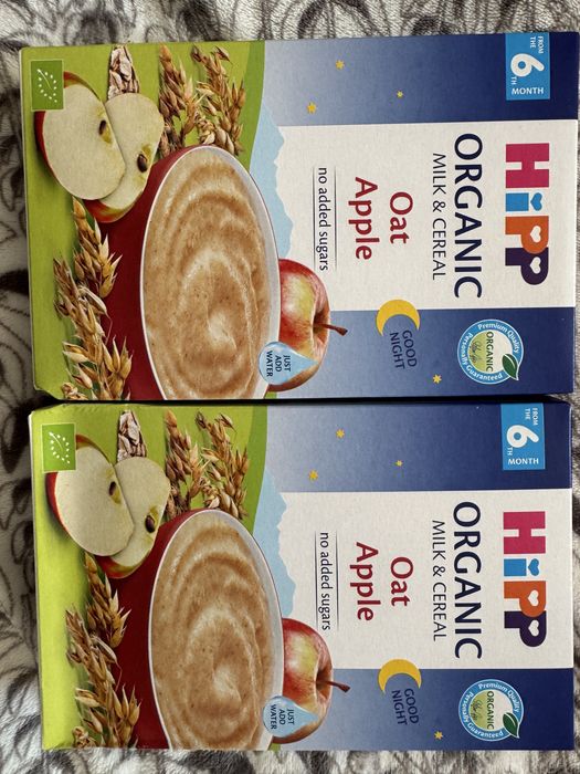 Каша молочная Hipp от 5 месяцев Органическая Овсяная с яблоком 250 г