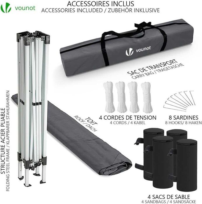 VOUNOT Altana składana 3x3m