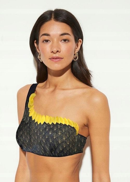 B.P.C biustonosz bikini bandeau czarno-złote Premium ^42