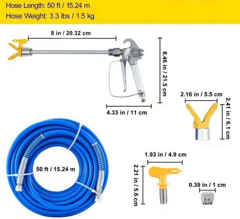 Kit reposição airless Mangueira Pistola Extensão e