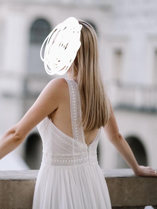 Suknia ślubna śmietanka kolekcja Gala model EMBA stan idealny