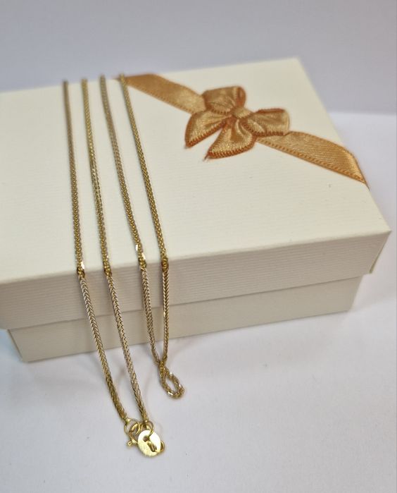 Piękny złoty łańcuszek Nowy PR 585 długość 50 cm