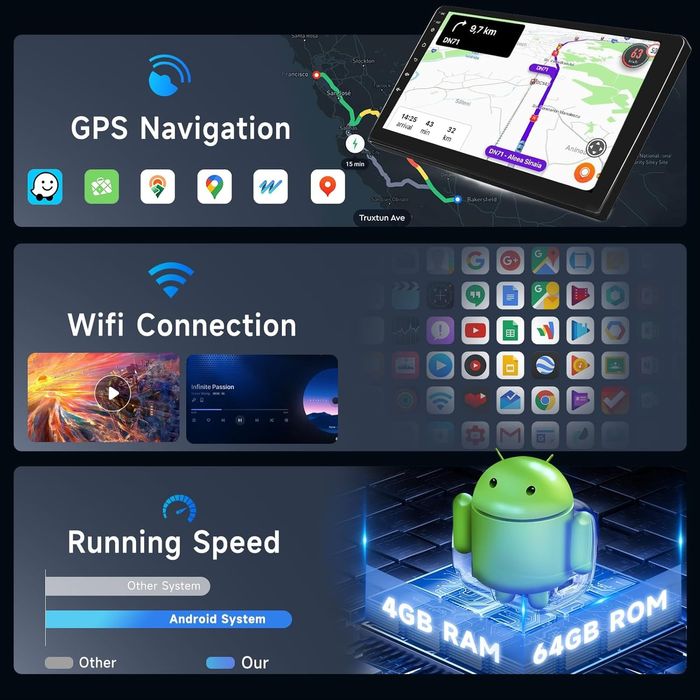 Автомагнитола 4/ 64Gb Android для Opel Corsa 2015-2019/Opel Adam 2013