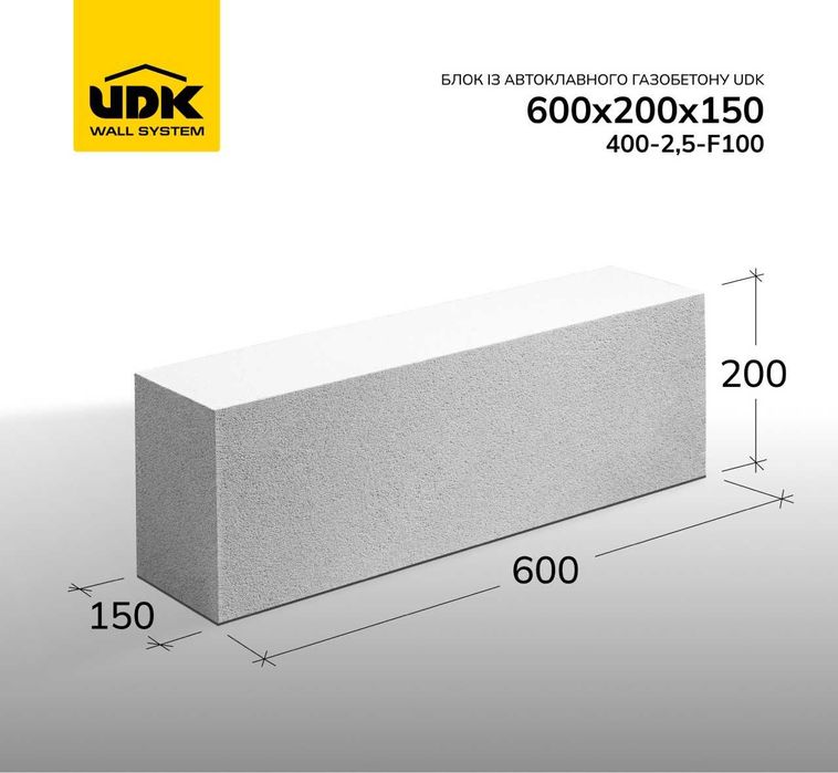 Газобетонні блоки UDK (газоблоки)