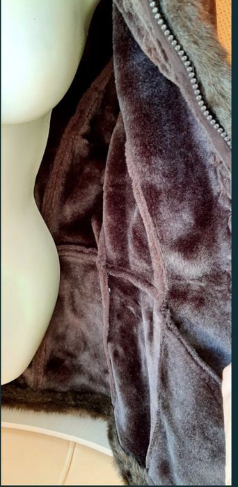 Женская дубленка .хл. Бежевая дубленка куртка  Zara