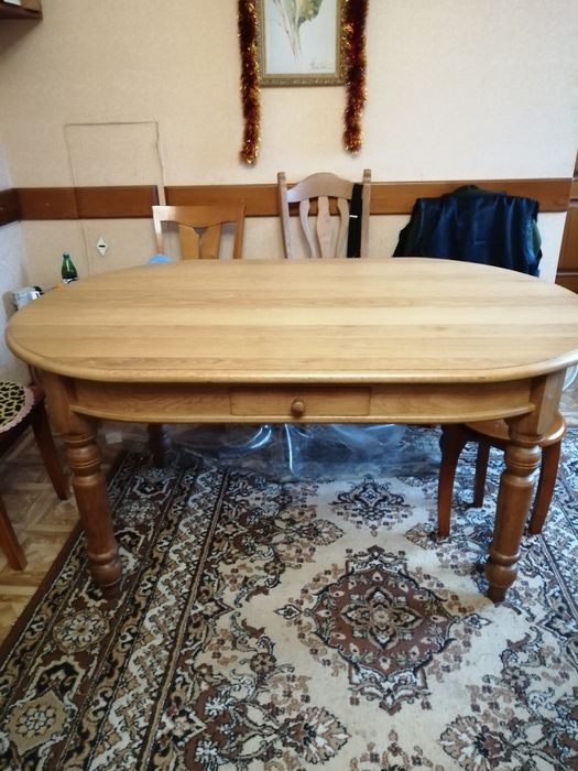 Дубовый стол, овал 160*100, выс. 77 см