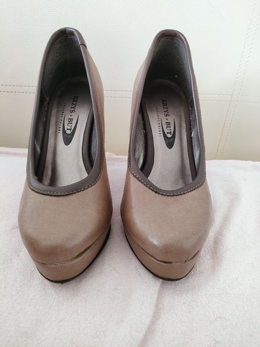 Szpilki brązowe skórzane 36 Krzyś But