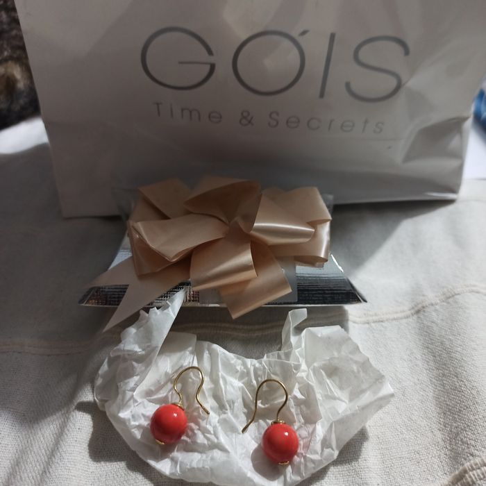 Brincos prata dourada Góis Joalheiros