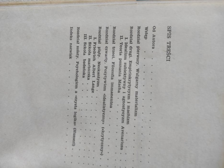 Z dziejów filozofii współczesnej