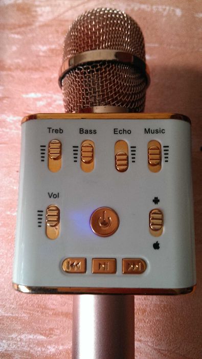 Беспроводной микрофон караоке - Колонка с динамиком Bluetooth с чехлом