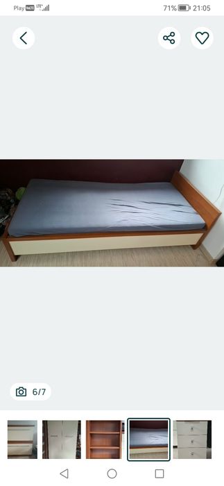 Meble zestaw łóżko szafa komoda