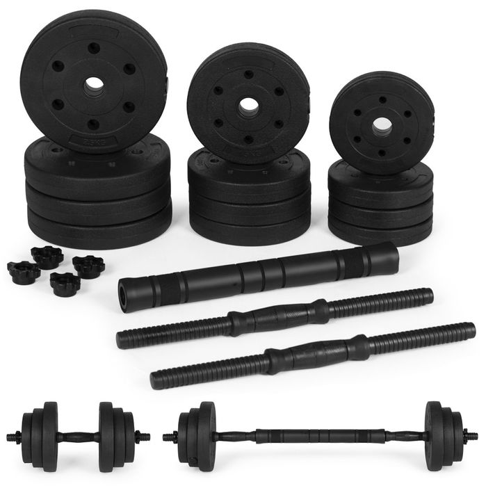 Hantle regulowane 2x10 kg sztanga zestaw 20 kg gryf