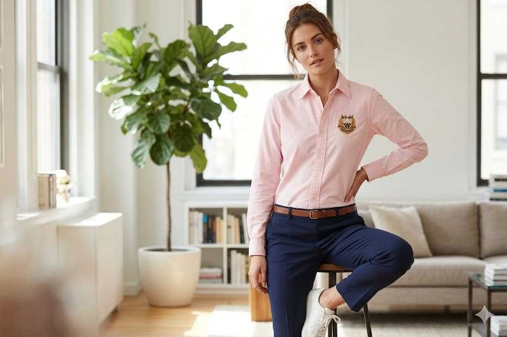 Polo Ralph Lauren рр 8 M рубашка из хлопка yarmouth женская