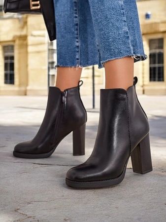 2 KOLORY 36 37 38 botki 39 40 41 wsuwane na obcasie słupku ocieplane