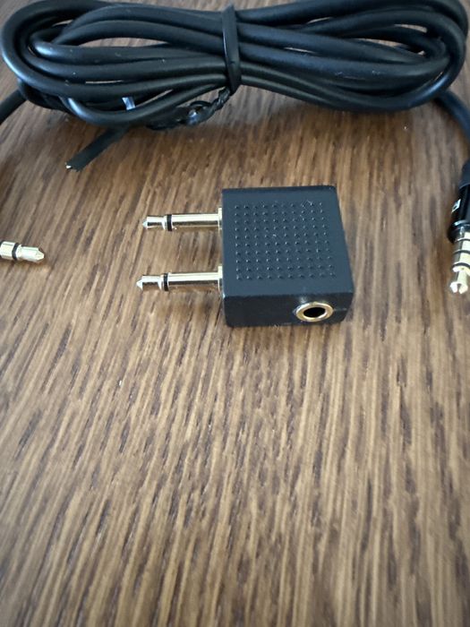 3,5 mm kabel jack audio plus podwójna przejściówka nowe