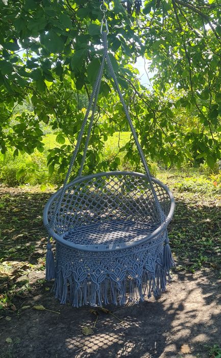 Підвісне крісло-гойдалка "Комфорт" в стилі макраме