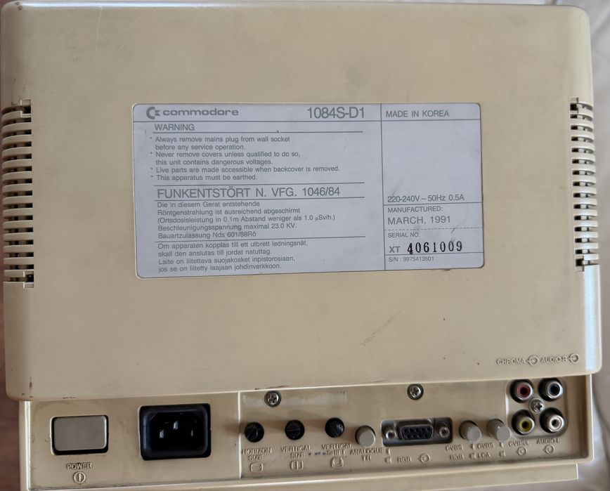 Monitor Commodore 1084S - Amiga Commodore Atari
