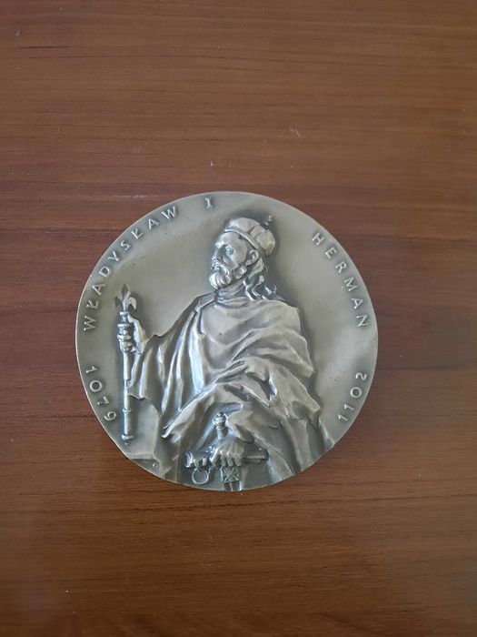 Medal Władysław I Herman  Seria PTAiN  Koszalin 70 mm, srebrzony i brąz