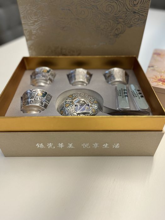 Posrebrzany zestaw do herbaty (certyfikat)