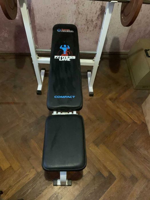 Лава для жиму, штанга та штанга в комплекті 50 кг