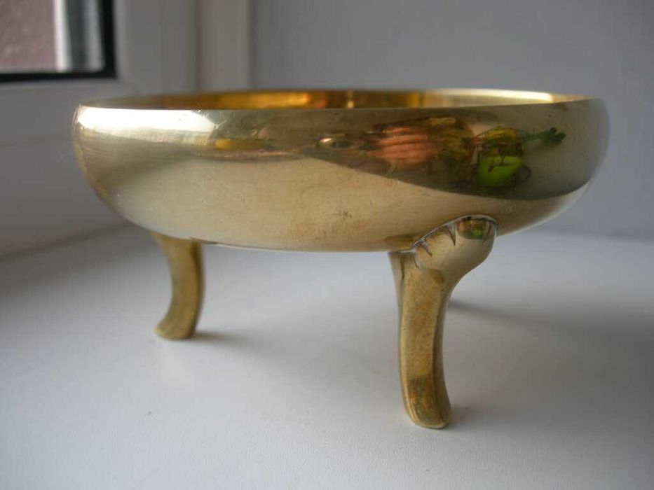 Вазочка, цукерниця, на лапах, бронза, Німеччина