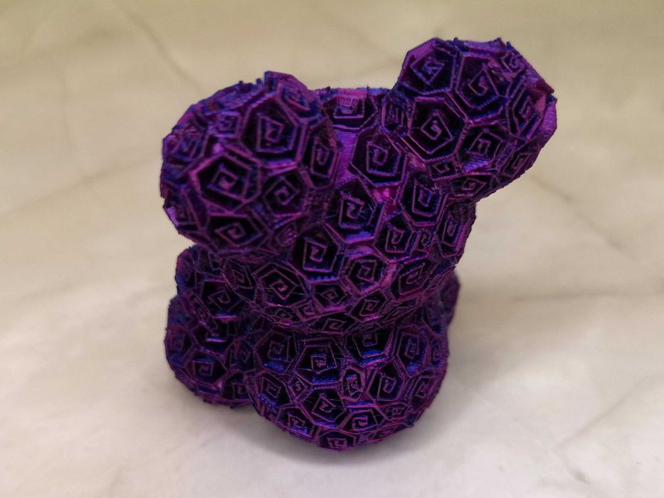 Miś z róż 3D – dekoracja / podstawka pod długopis - 5,5 cm