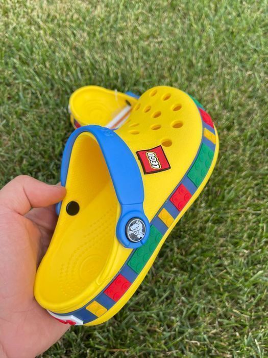 Купить детские кроксы crocs lego дитячі крокси cині, жовті, зелені