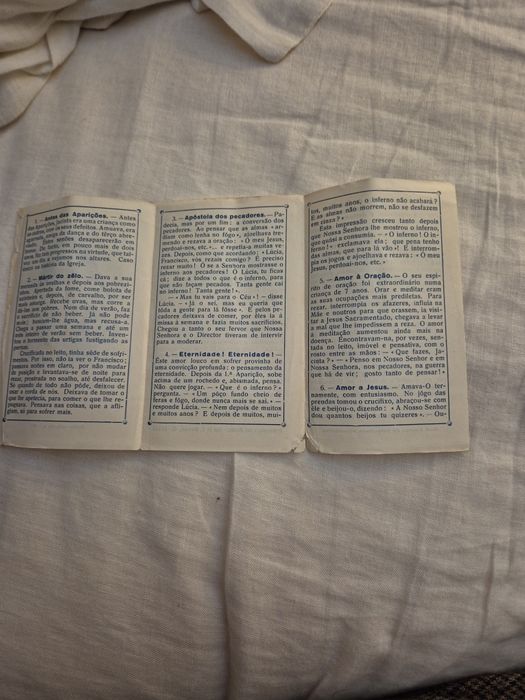 Folheto religioso antigo – Jacinta Marto (c. 1940–195