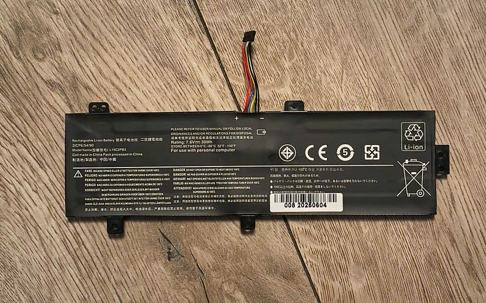 Bateria L15M2PB3 L15C2PB3 do Lenovo IdeaPad 310-15ISK 7,4V 30Wh Li-ion